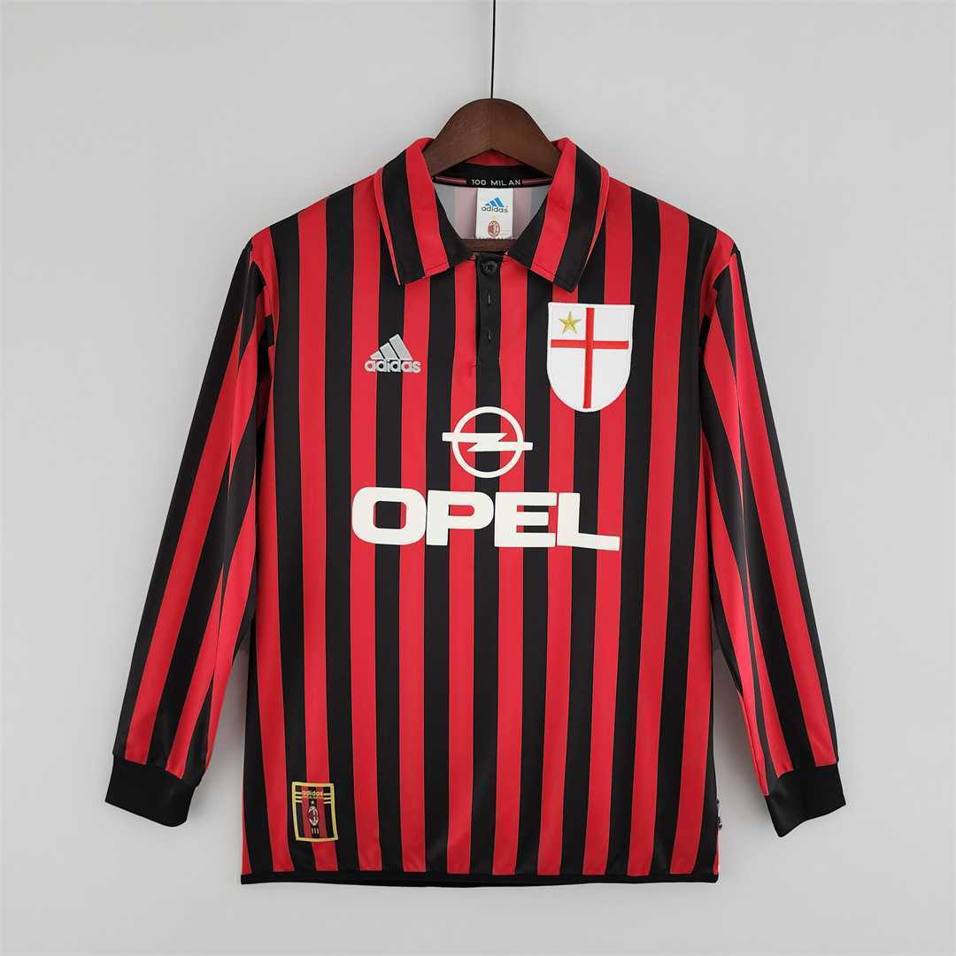 AC Milan 1999-00 Long Sleeve Home Jersey