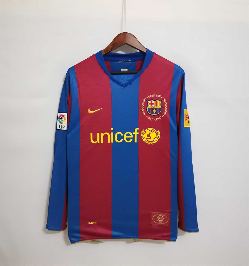 Barcelona 2007-08 Long Sleeve Home Jersey