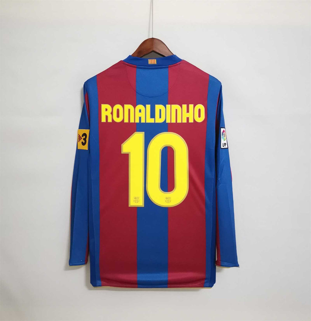 Barcelona 2007-08 Long Sleeve Home Jersey