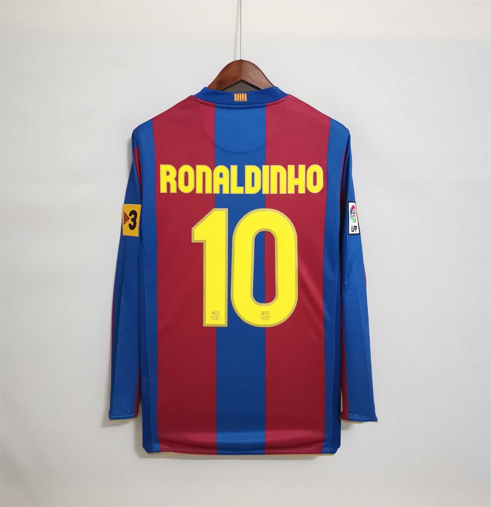 Barcelona 2007-08 Long Sleeve Home Jersey