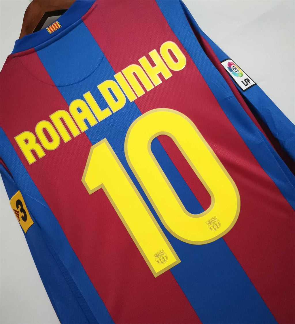 Barcelona 2007-08 Long Sleeve Home Jersey