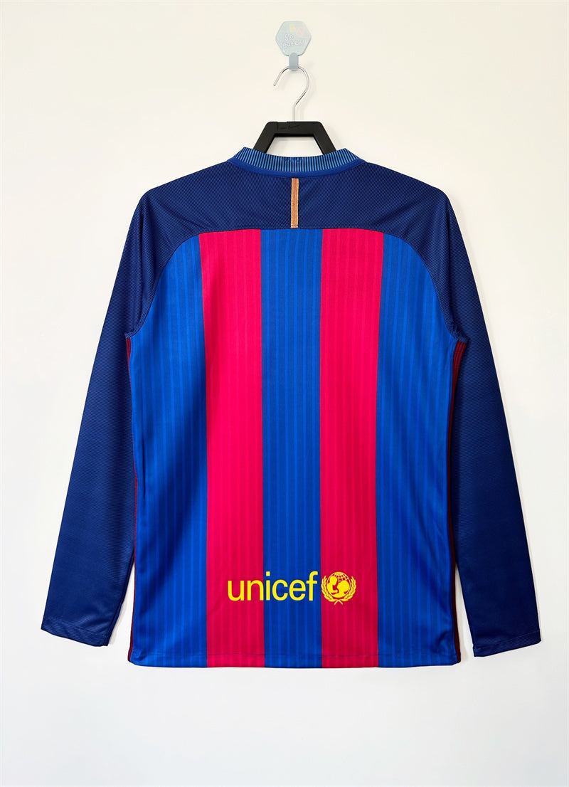 Barcelona 2016-17 Long Sleeve Home Jersey