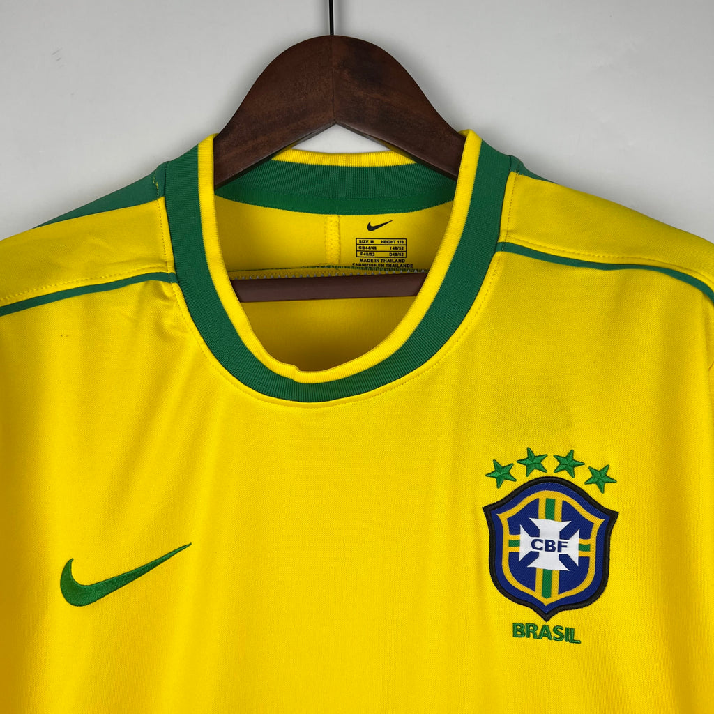 Brazil 1998 Long Sleeve Home Jersey