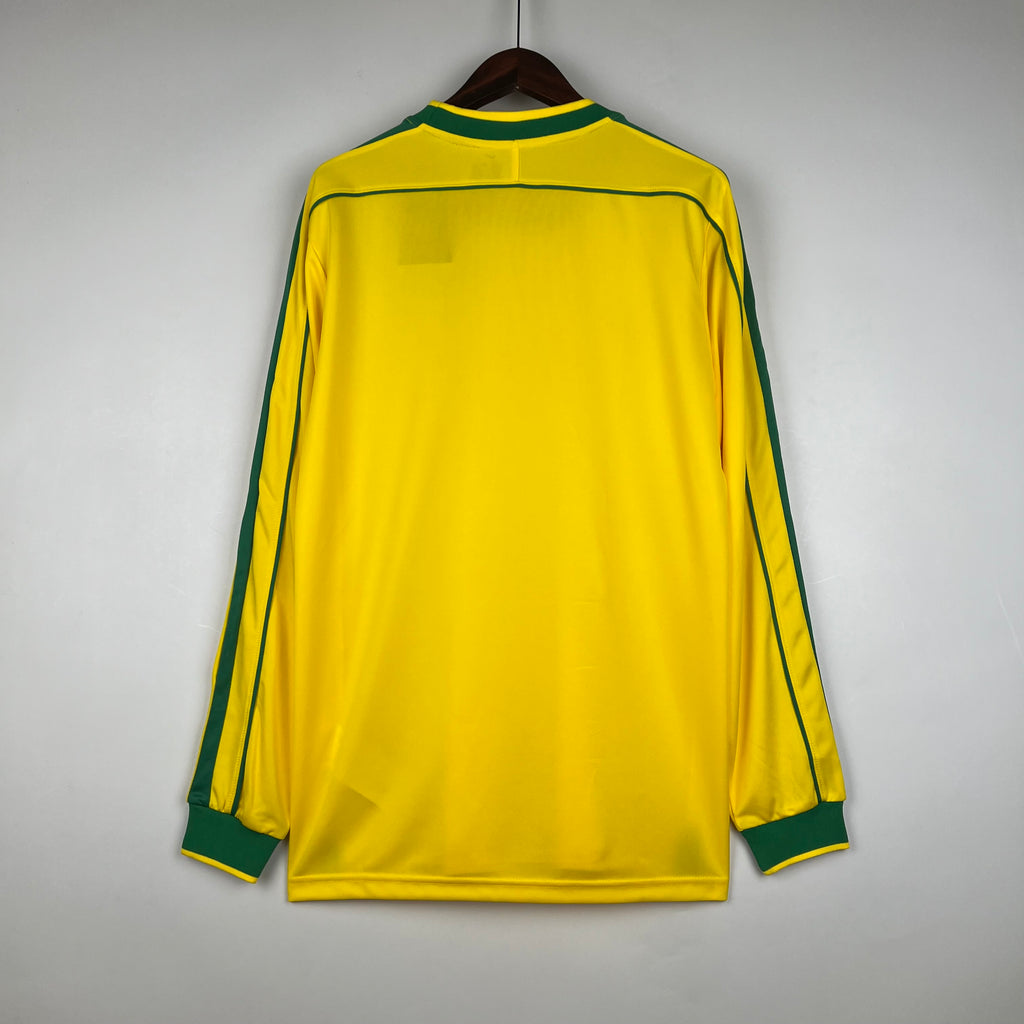 Brazil 1998 Long Sleeve Home Jersey