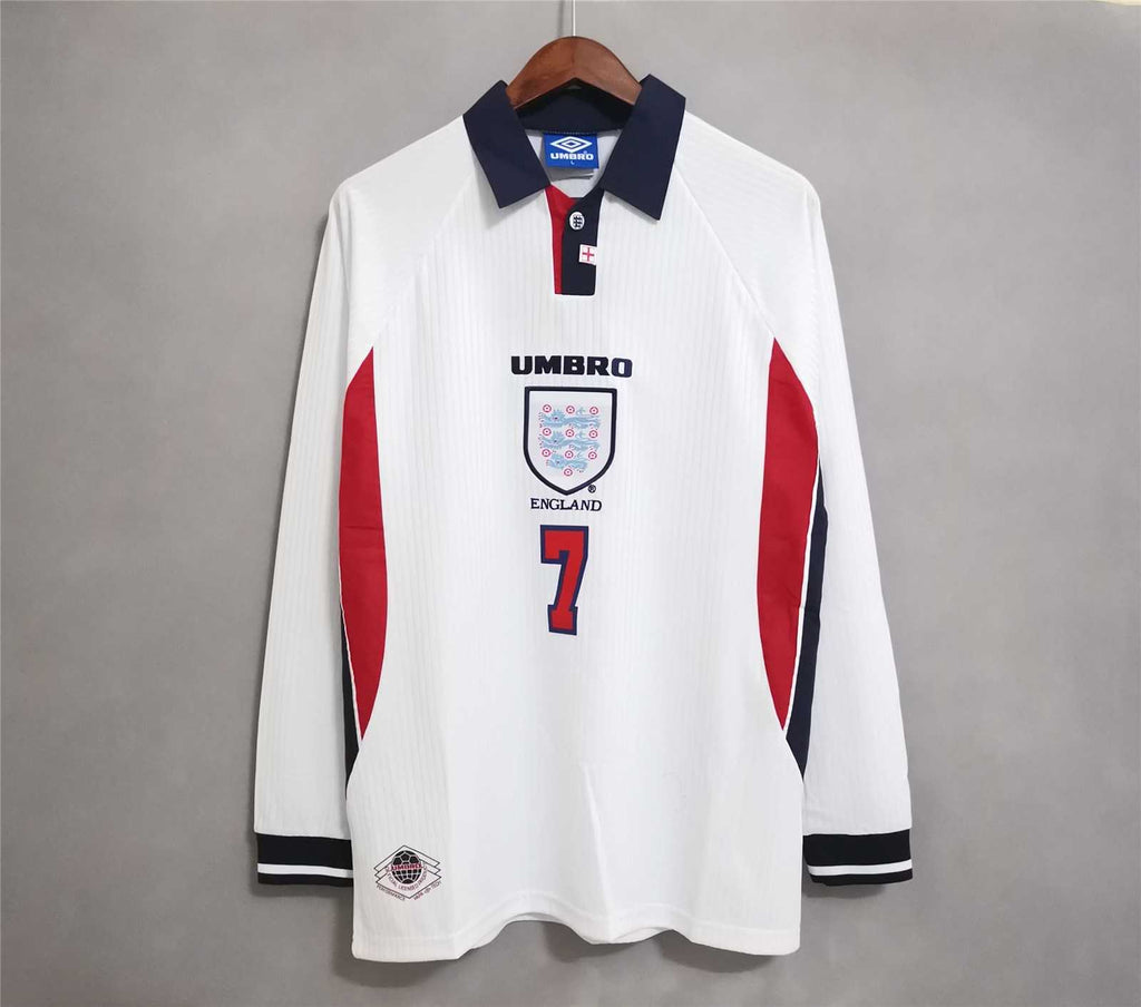 England 1998 Long Sleeve Home Jersey