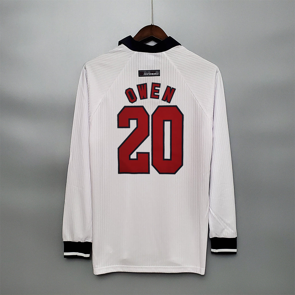 England 1998 Long Sleeve Home Jersey