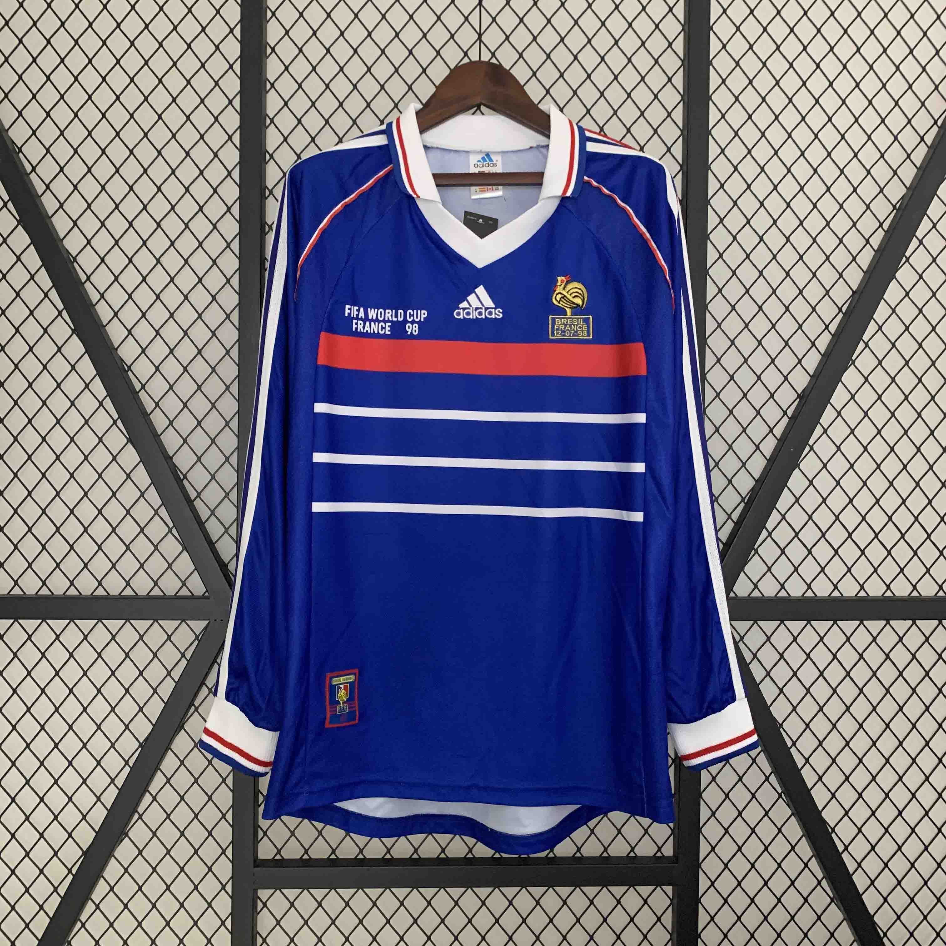 France 1998 Long Sleeve Home Jersey