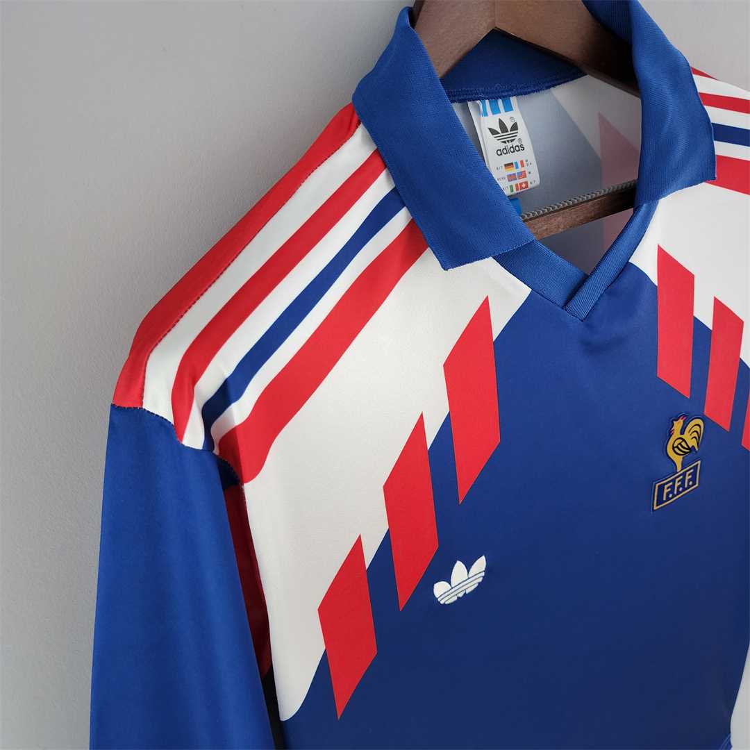 France 1988-90 Long Sleeve Home Jersey