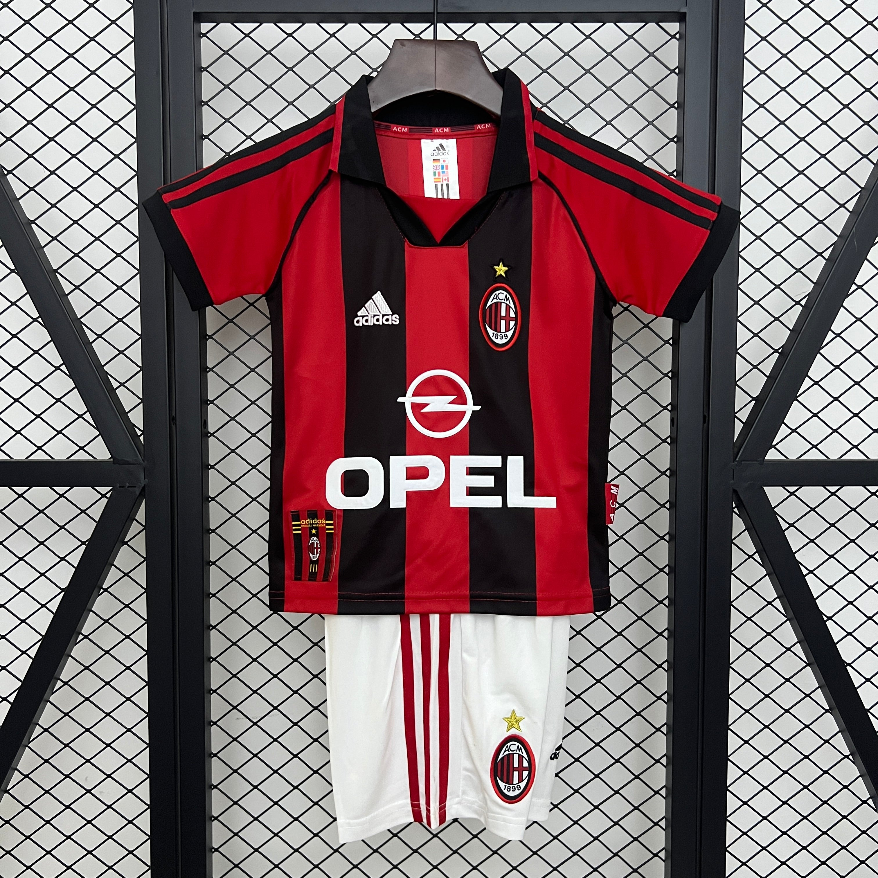 AC Milan 1998-00 Retro Kids Home Kit