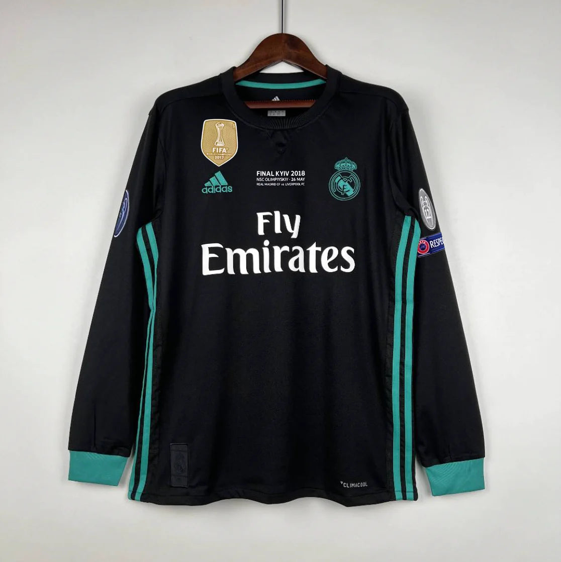 Real Madrid 2017-18 Long Sleeve Away Jersey
