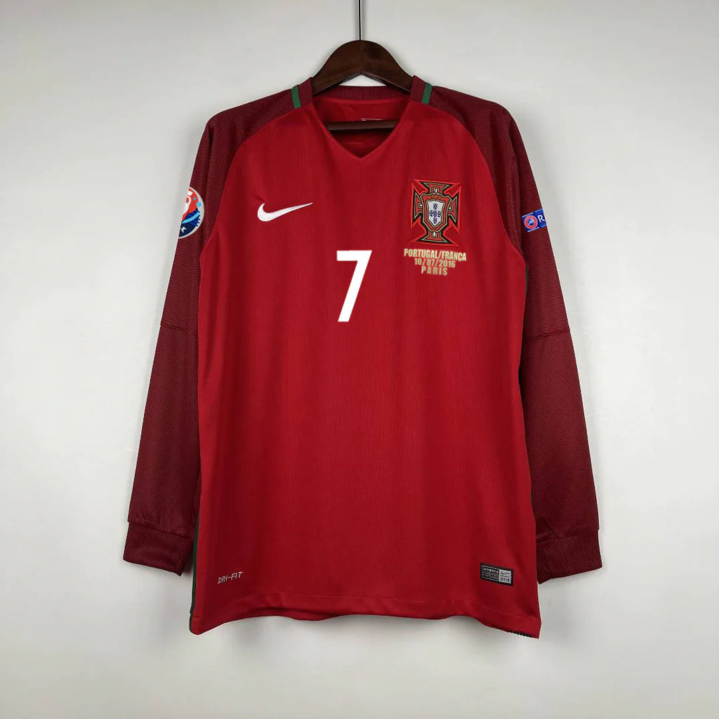 Portugal 2016 Long Sleeve Home Jersey