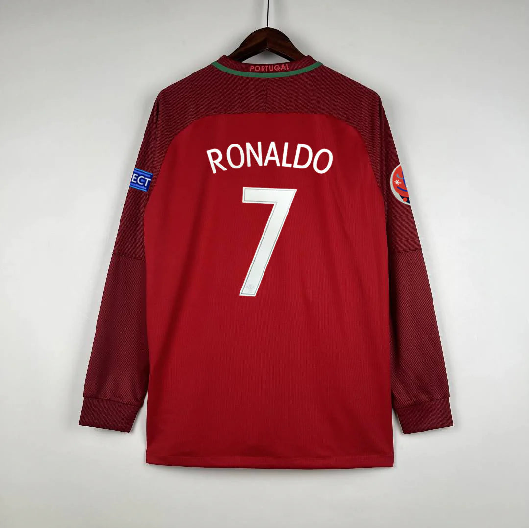 Portugal 2016 Long Sleeve Home Jersey